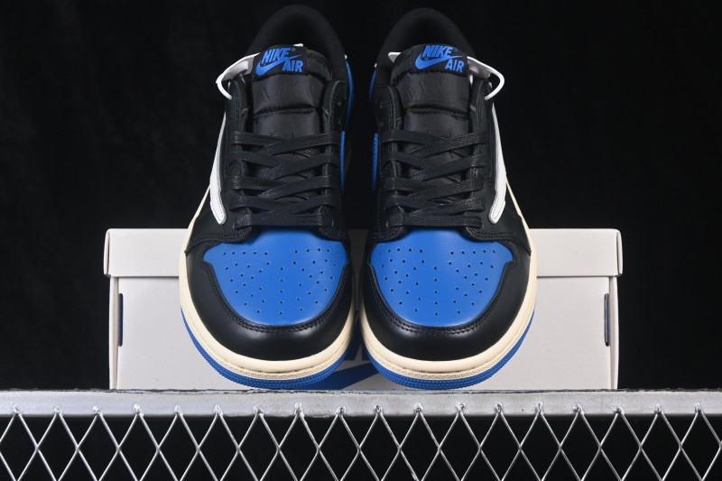 Nike Travis Scott x Air Jordan 1 Low OG Retro Basketball Shoes with Reverse Swoosh - DM7866-118