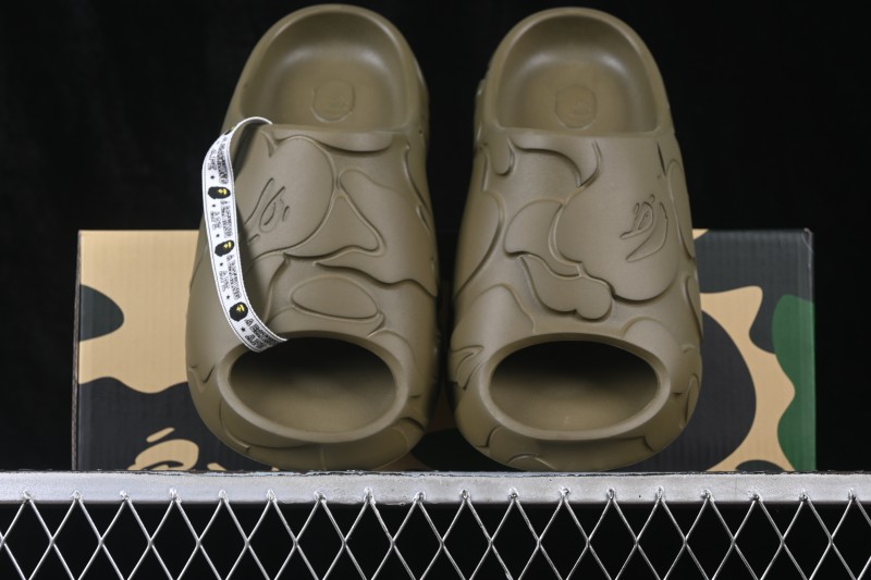 Bape EVA Ape Head Comfortable All-Match One-Band Slipper - M322911 Olive Green