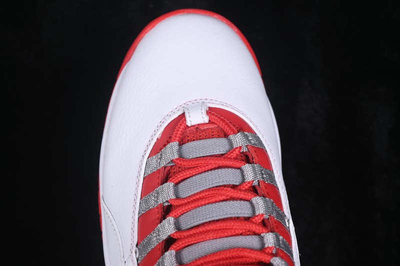 Nike Air Jordan 10 Retro Red Steel Basketball Shoes with Iconic Design - 310805-161