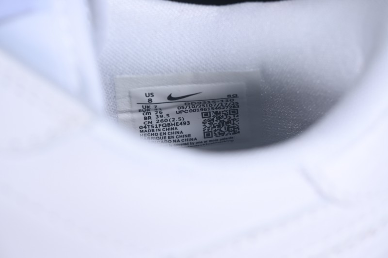 Nike Air Jordan 1 Low Retro Basketball Shoes in All-White Leather - DD9315-110