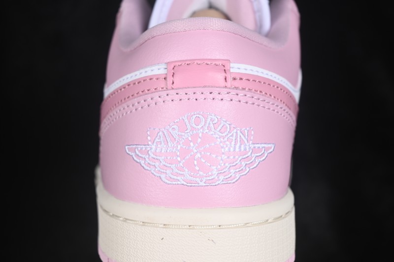 Nike Air Jordan 1 Low Retro Basketball Shoes with Classic White-Pink Colorway - DC0774-607