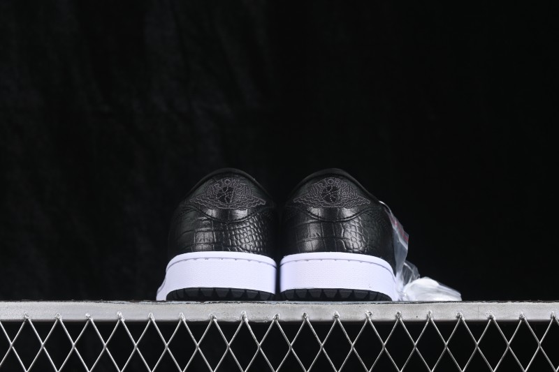 Nike Air Jordan 1 Low Retro Basketball Shoes with Cracked Leather Design - DD9315-003