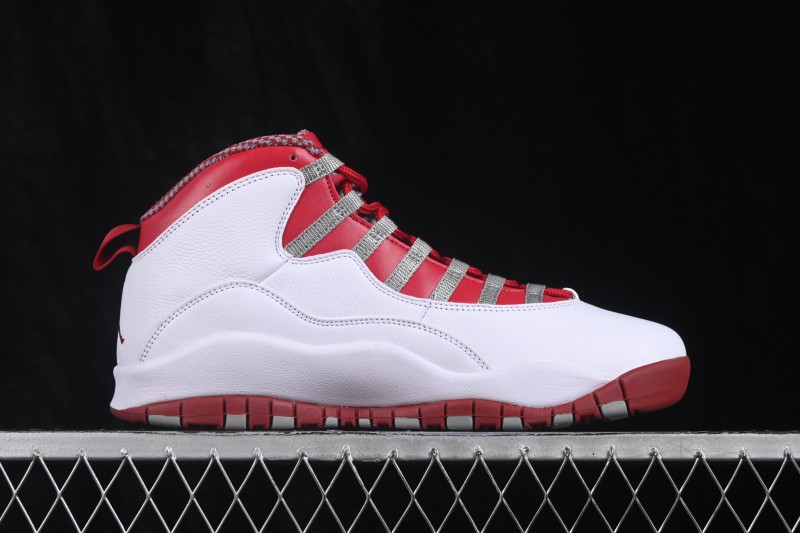 Nike Air Jordan 10 Retro Red Steel Basketball Shoes with Classic Design - 310805-161