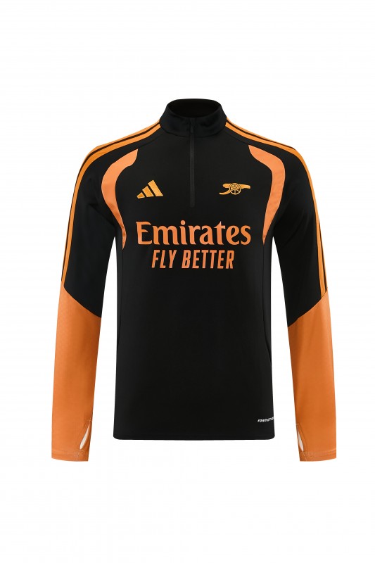 26/27 Arsenal Black Half Zipper Jacket Tracksuit + Long Pants