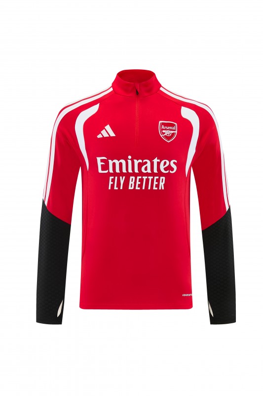 26/27 Arsenal Red Half Zipper Jacket Tracksuit + Long Pants