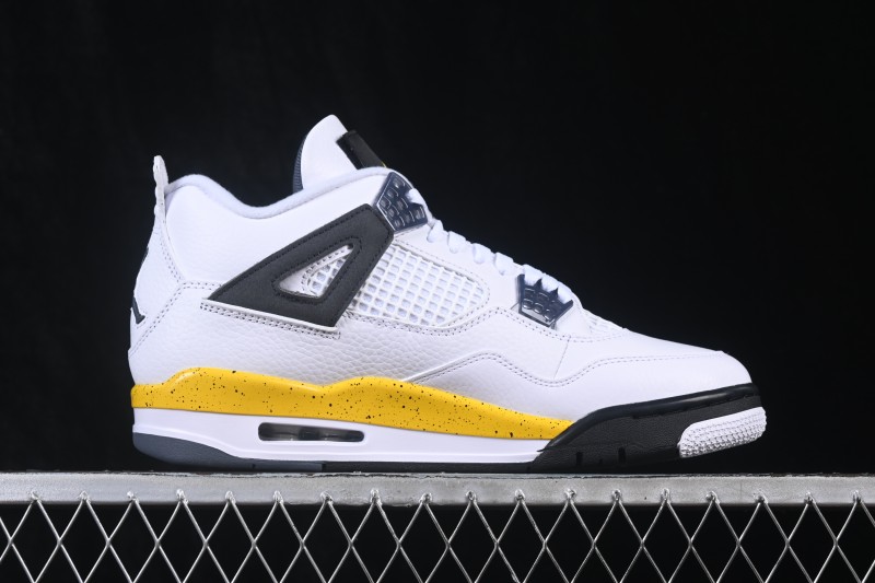 Nike Air Jordan 4 Retro "Tour Yellow" White Yellow Basketball Shoes - IO2463-102