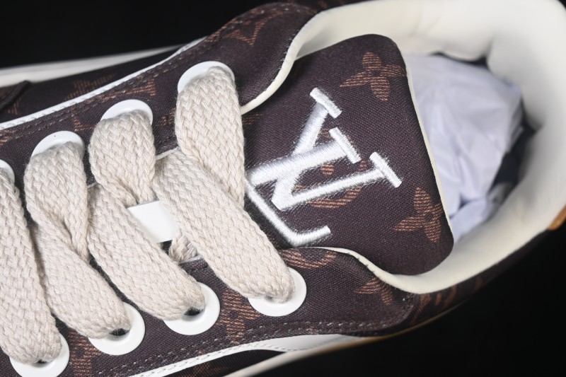 Louis Vuitton Tilted Sneakers Low 2026SS Lace-Up Low-Top Casual Shoes - Coffee