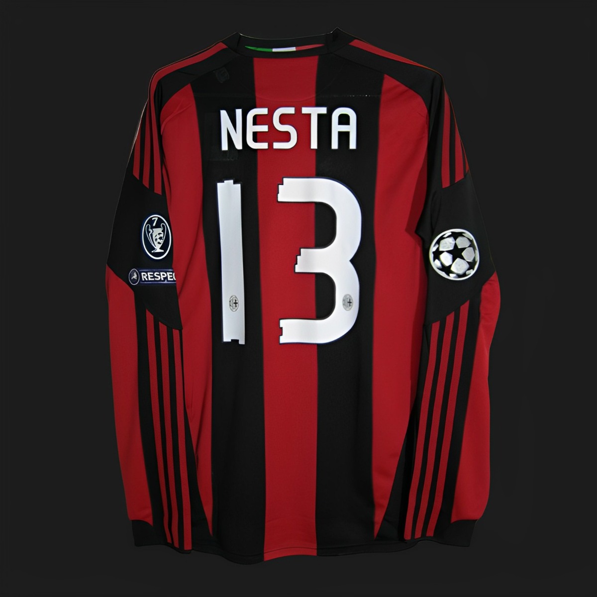 Retro 10/11 AC Milan Home Long Sleeve Jersey