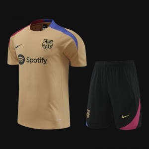 23/24 Barcelona Brown Cotton Short Sleeve Jersey+Shorts