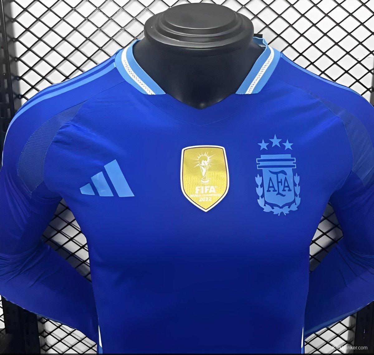 Player Version 2024 Belgium Away Long Sleeve Jersey