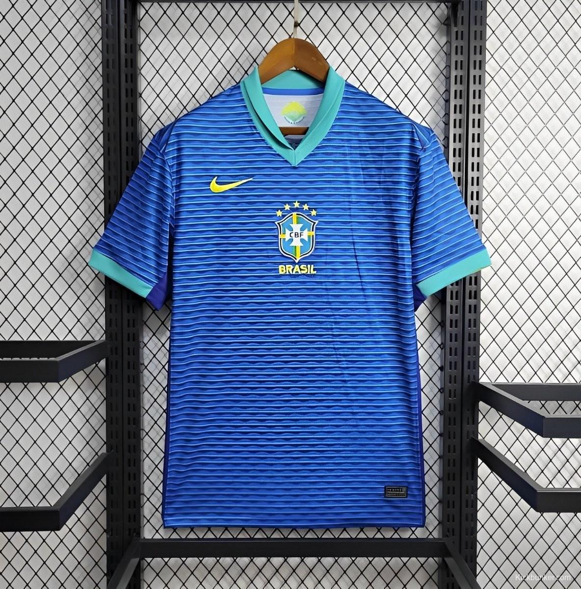 2024 Brazil Away Blue Jersey