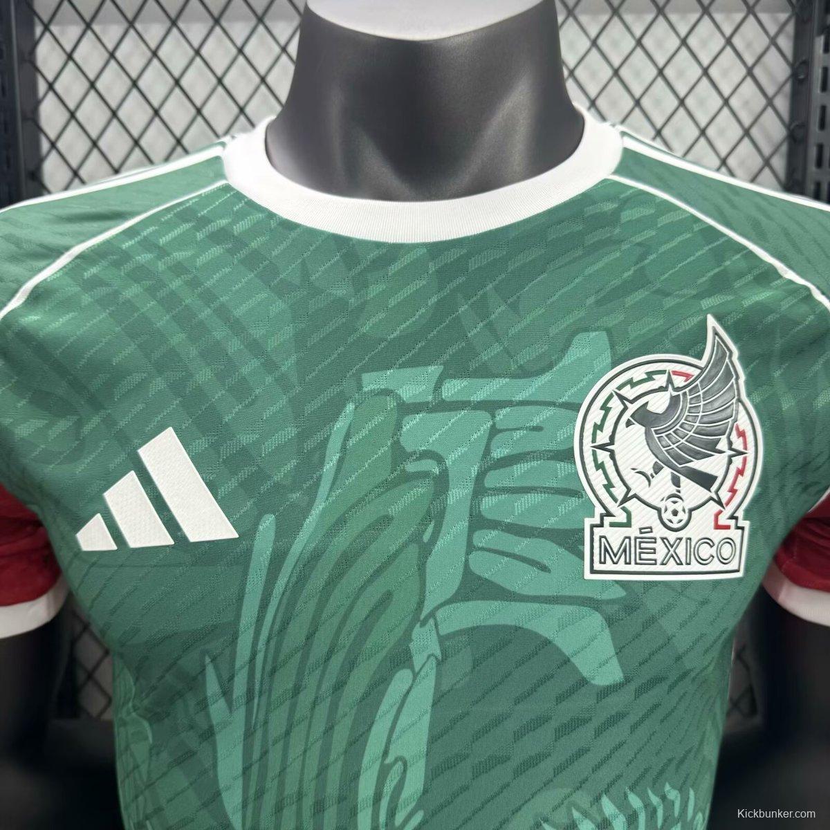 Player Version 2025 Mexico Green Dragon Pattern Pre-Match Jersey
