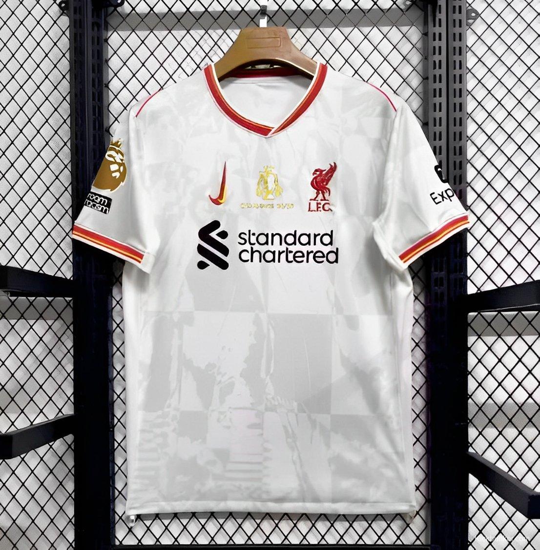 24/25 Liverpool Third White Jersey With 20 Champions Printing