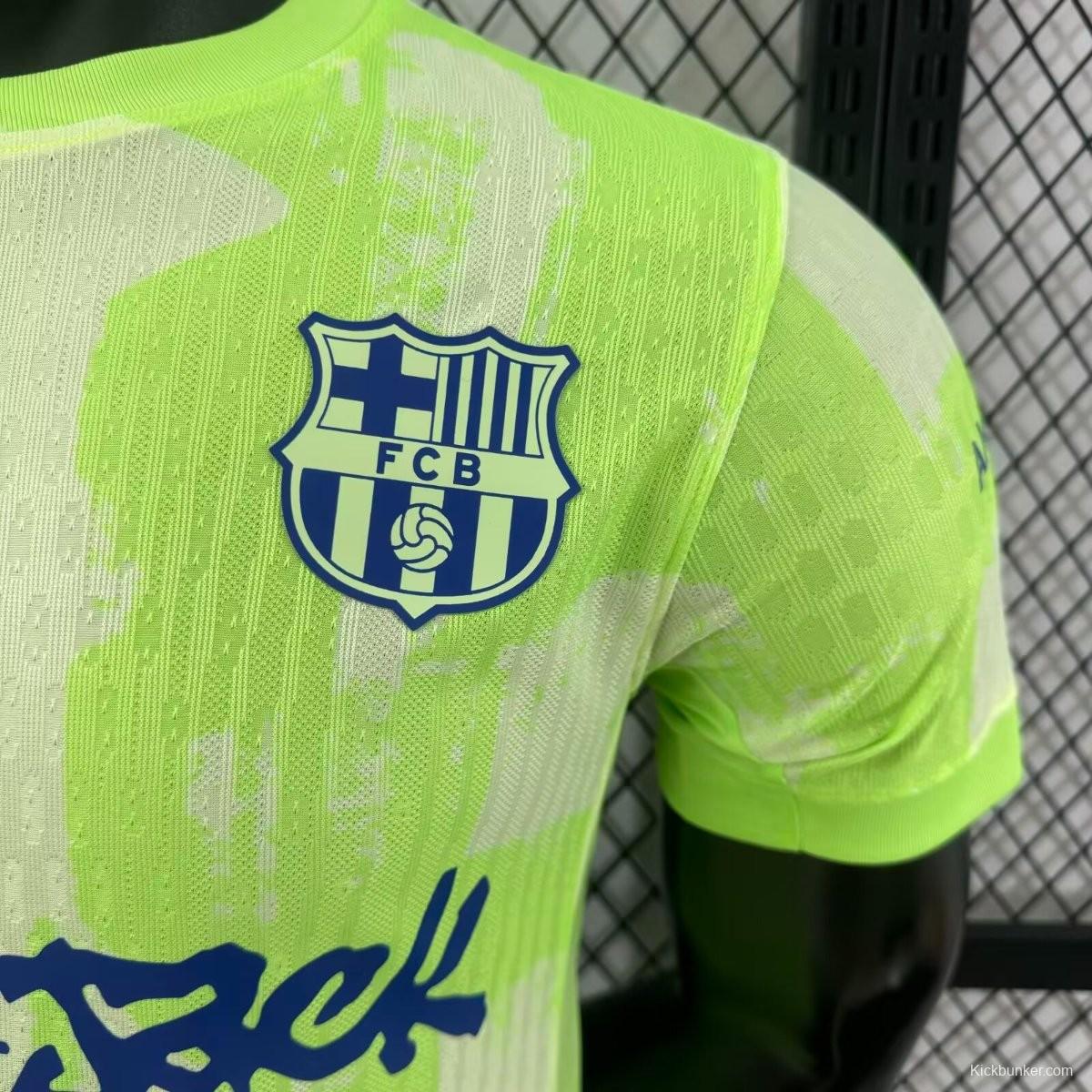 24/25 Barcelona x Travis Scott Third Green Jersey