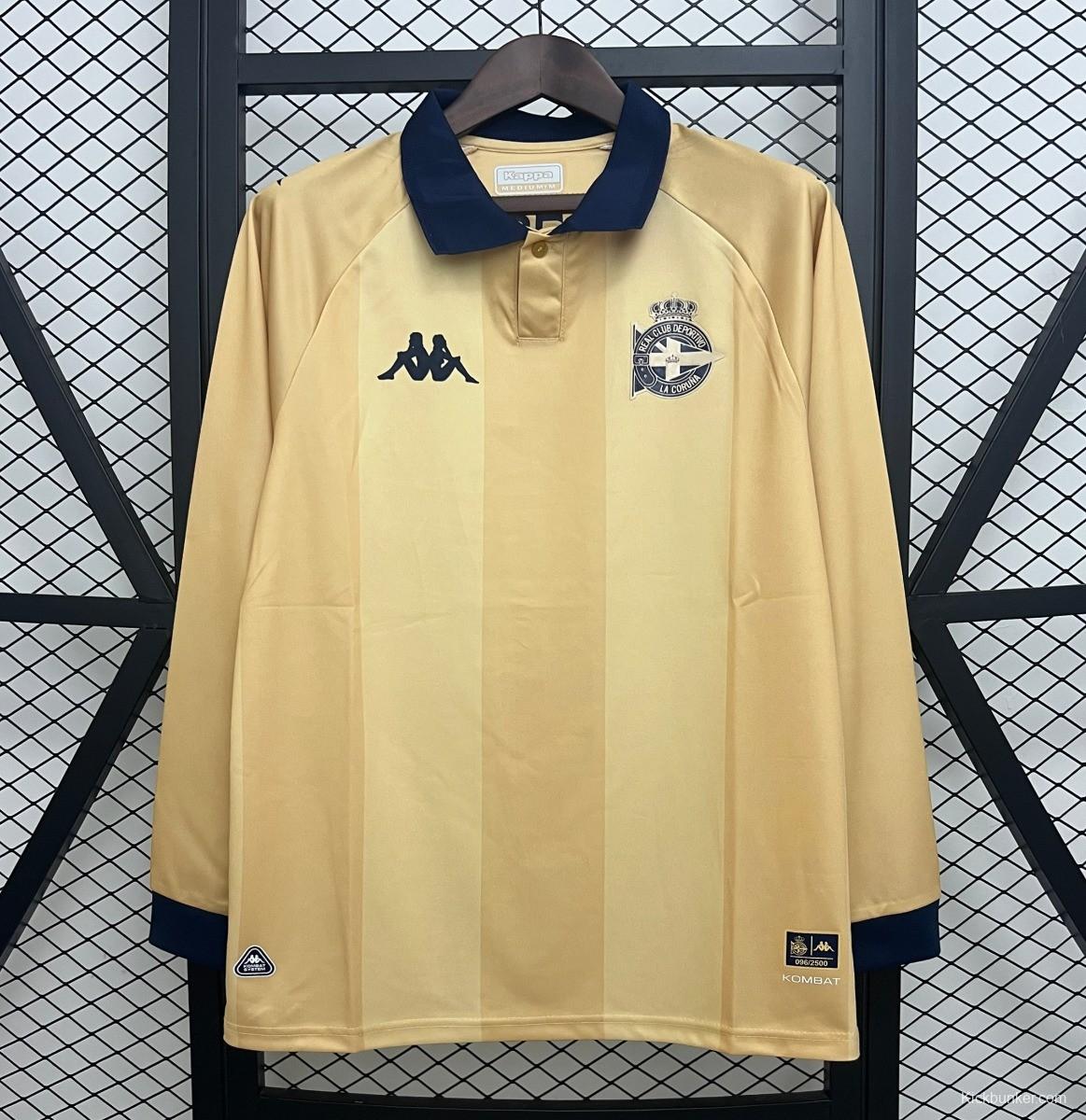 25/26 Deportivo La Coruna Gold Long Sleeve Jersey