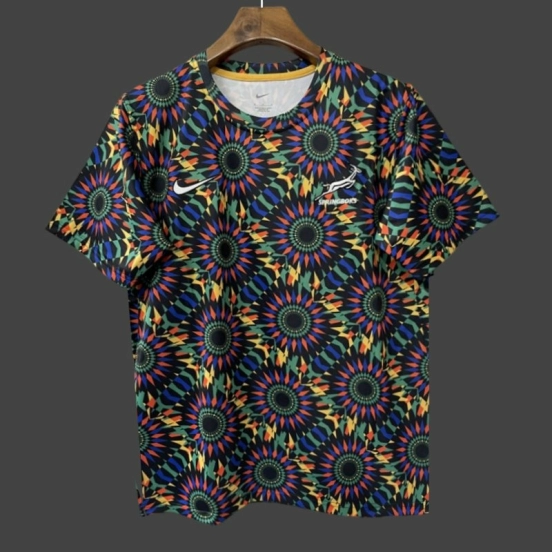 2026 South Africa Springboks Multicolor with Kaleidoscope Sunburst Jersey
