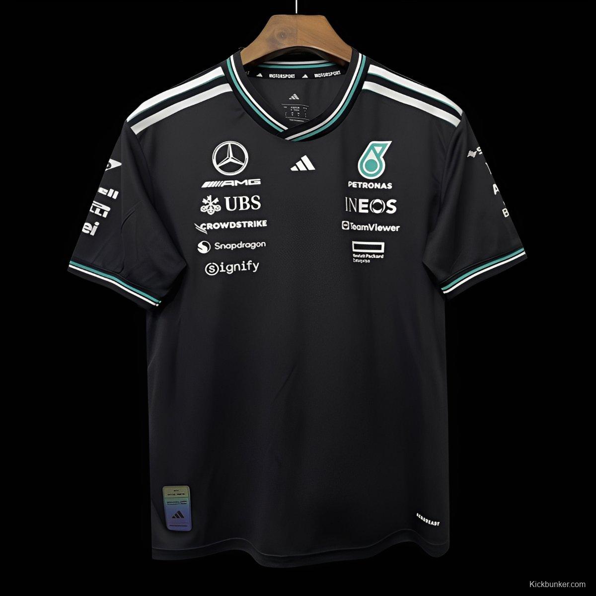 2026 F1 Mercedes-AMG Petronas F1 Team Black with Teal Trim Jersey
