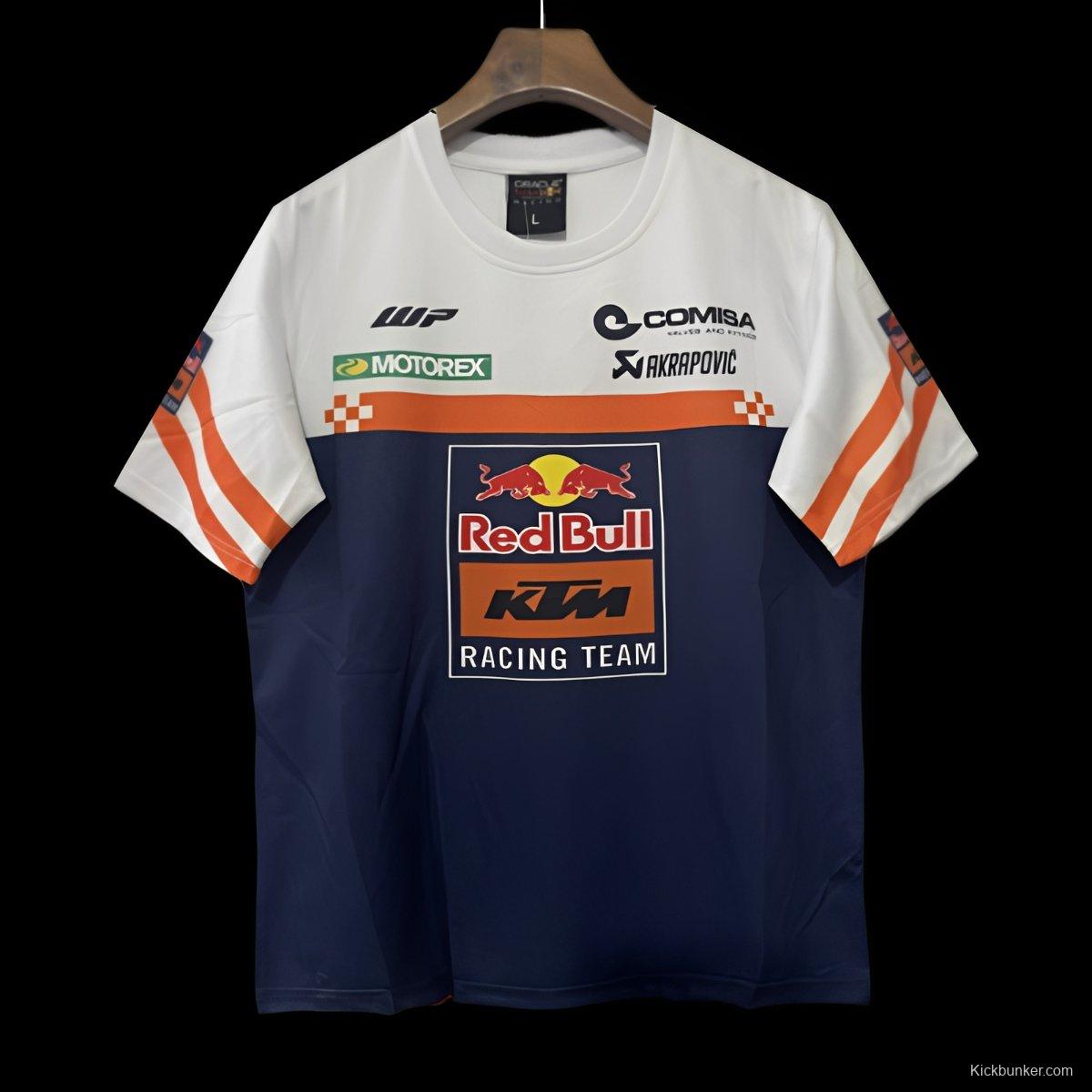 2025 F1 Red Bull KTM Racing Team Navy and White with Orange Stripes Jersey
