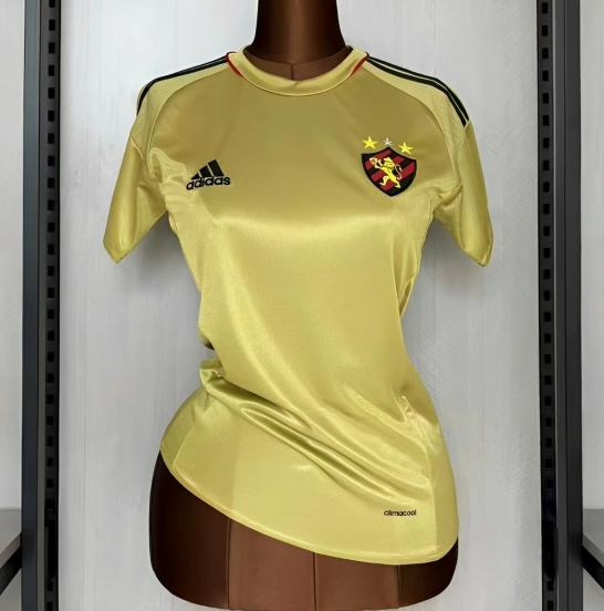 2016 Women Retro Recife Sports Gold Jersey