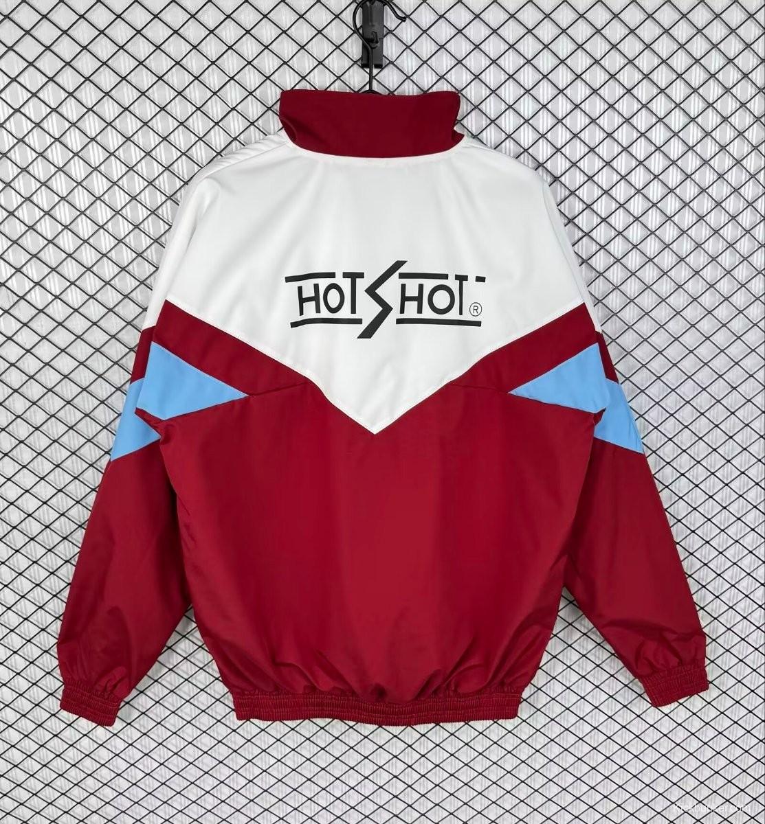 Retro 93/94 Sevilla White/Wine Full Zipper Windbreaker