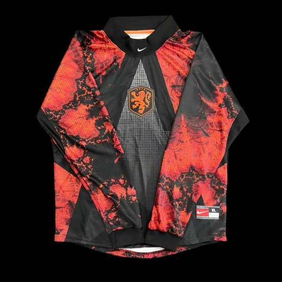 2026 Netherlands Red/Black Long Sleeve Goalkeeper Jersey