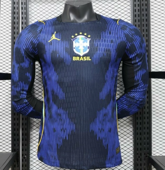 Player Version 26/27 Brazil Navy Blue Special Edition Long Sleeve Jersey