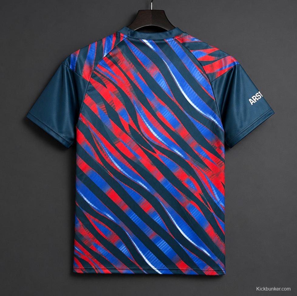 26/27 Arsenal Navy Blue Brushstroke Pattern Pre-match Jersey