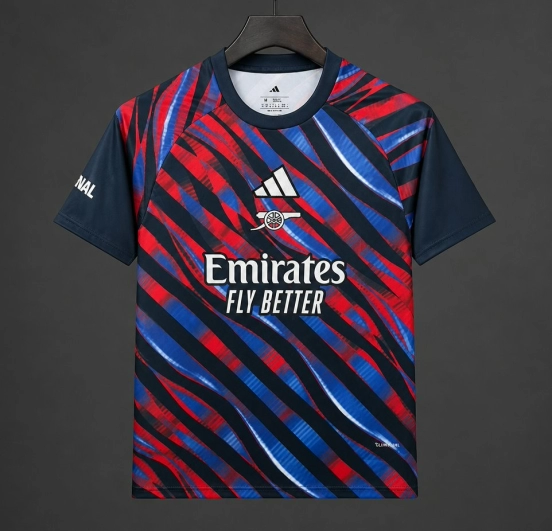 26/27 Arsenal Navy Blue Brushstroke Pattern Pre-match Jersey