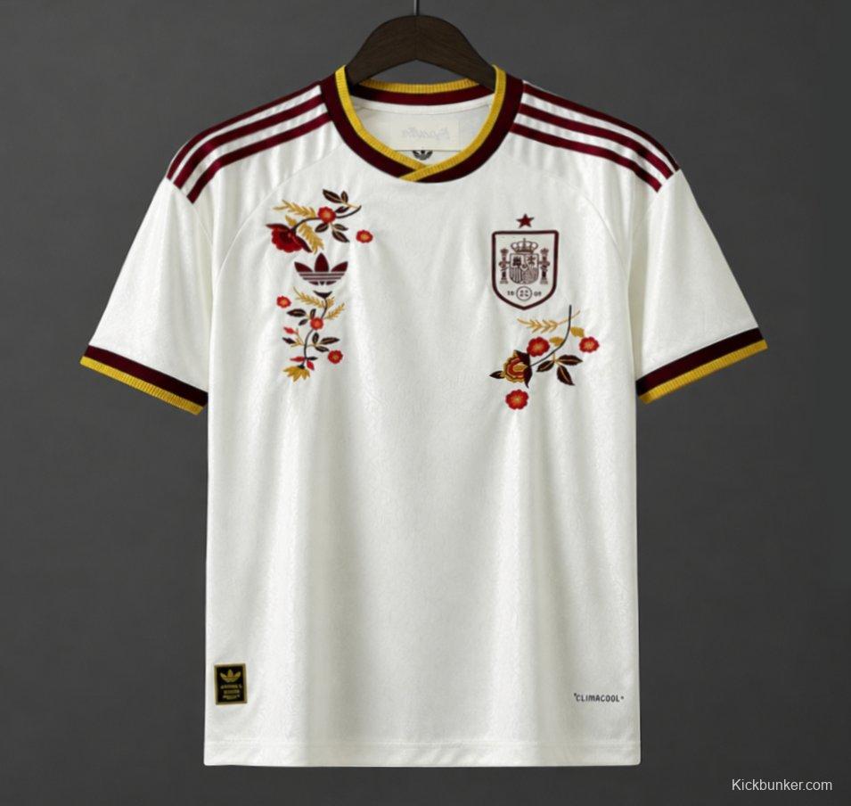2026 Spain World Cup "Floral Edition" Off White Special Jersey