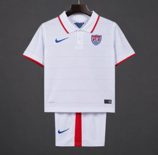 Retro 2014 Kids USA White Home Jersey