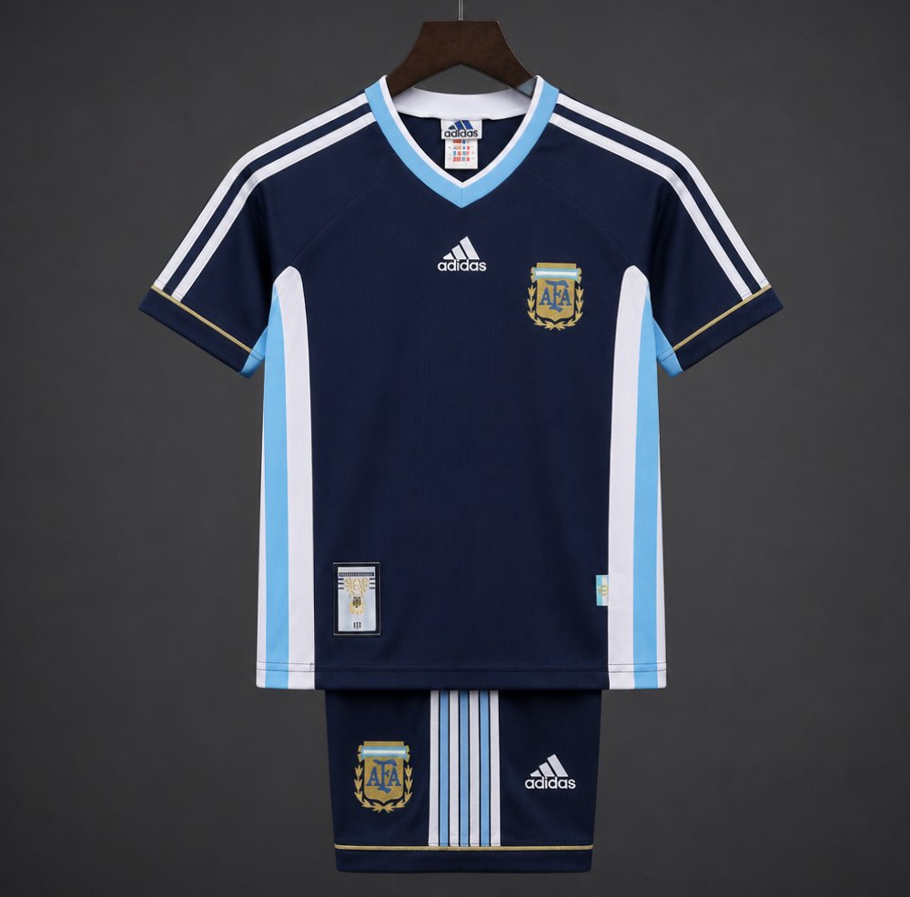 Retro Kids 1998 Argentina Away Jersey