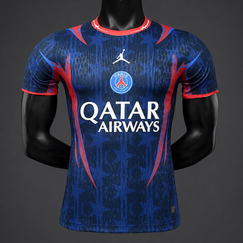 Player Version 26/27 PSG x Jordan Special Navy Blue/Red Jersey