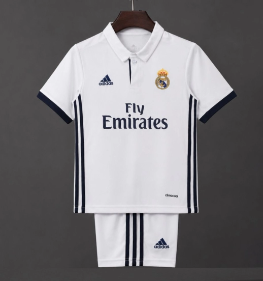 Retro Kids 16/17 Real Madrid Home Jersey