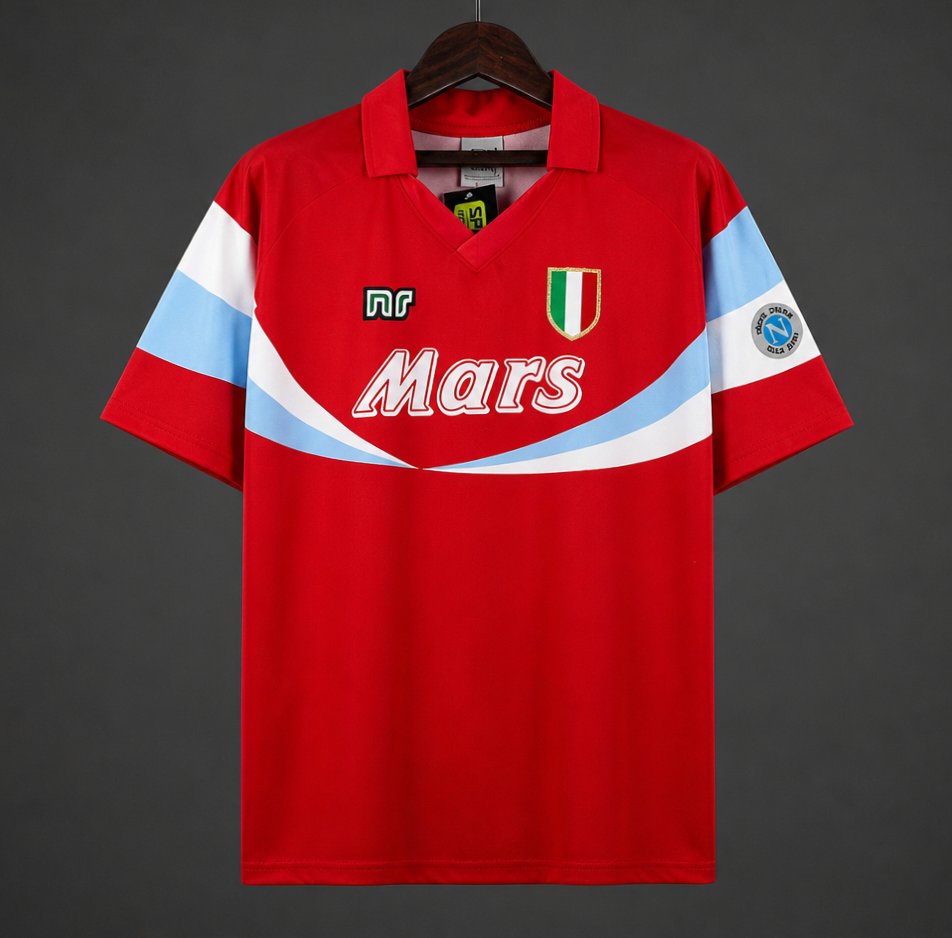 Retro 90/91 Napoli Third Red Jersey