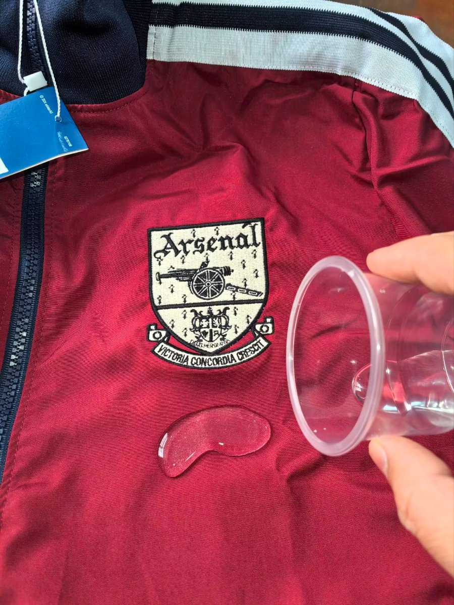 26/27 Arsenal Track Jacket Burgundy Black Full Zipper Windbreaker