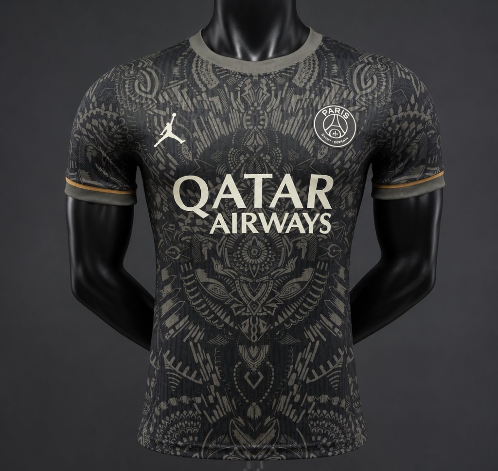 Player Version 26/27 Paris Saint-Germain Black with Tribal Pattern Special Edition Jersey