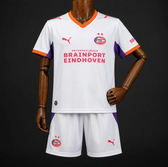 26/27 Kids PSV Eindhoven Away White  Kit