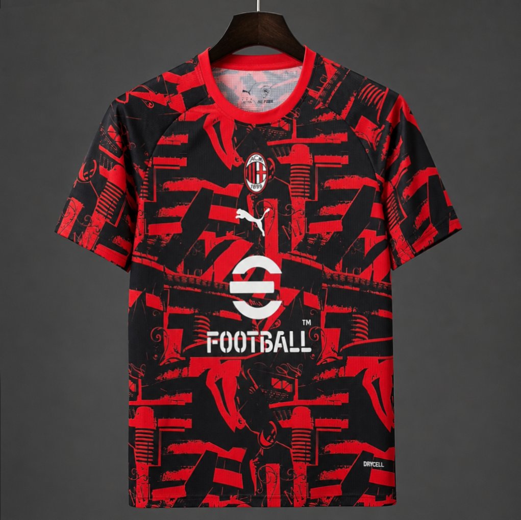 26/27 AC Milan Black/Red Pre-Match Jersey