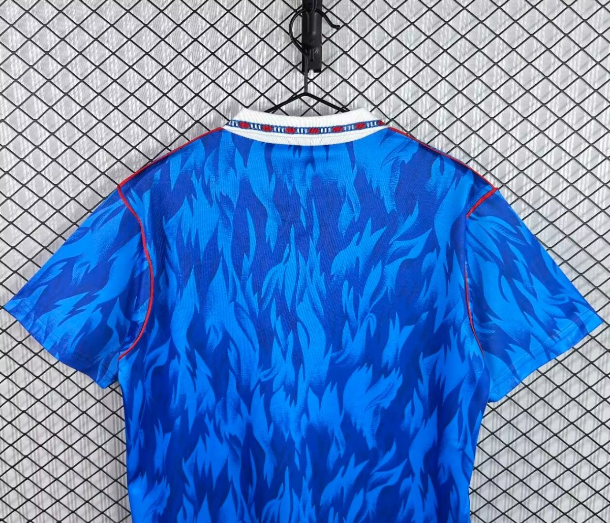 Retro 90/91 Southampton FC Blue with Flame Pattern Away Jersey