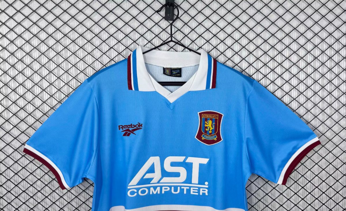Retro 96/97  Aston Villa Sky Blue & White Away Jersey