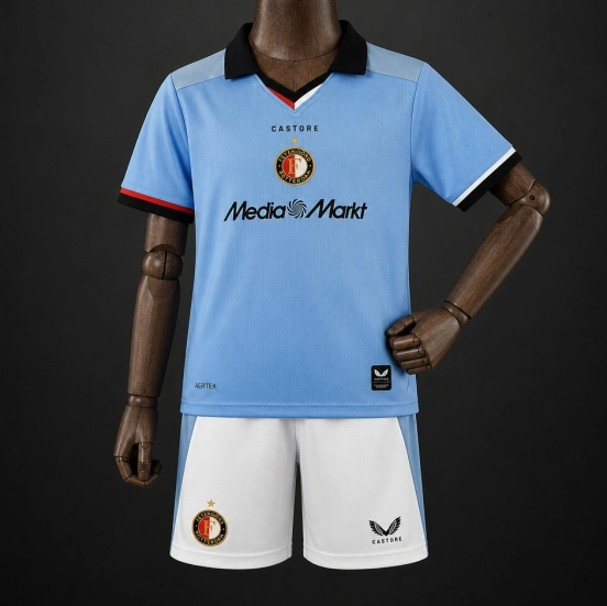 26/27 Kids  Feyenoord Away Blue Kits Jersey