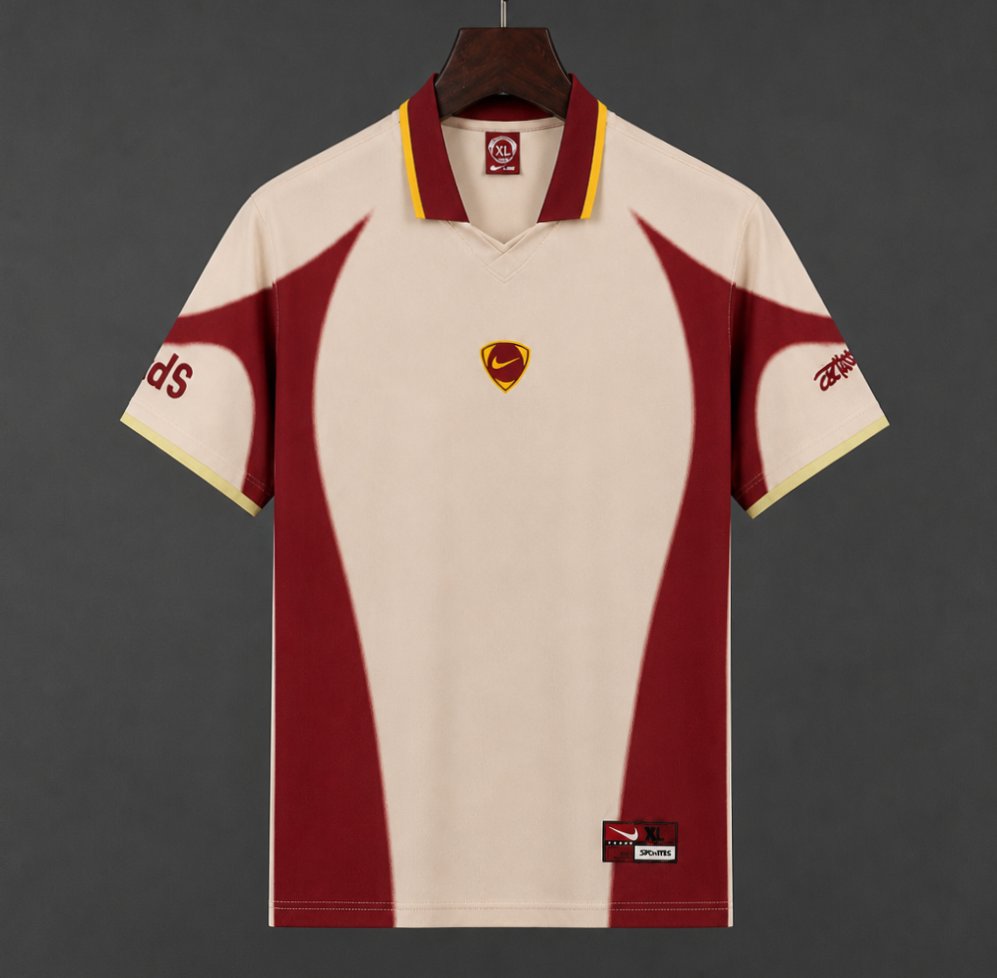 2026 Spain x Travis Scott Cactus Jack Total 90 Retro Cream/Maroon Jersey