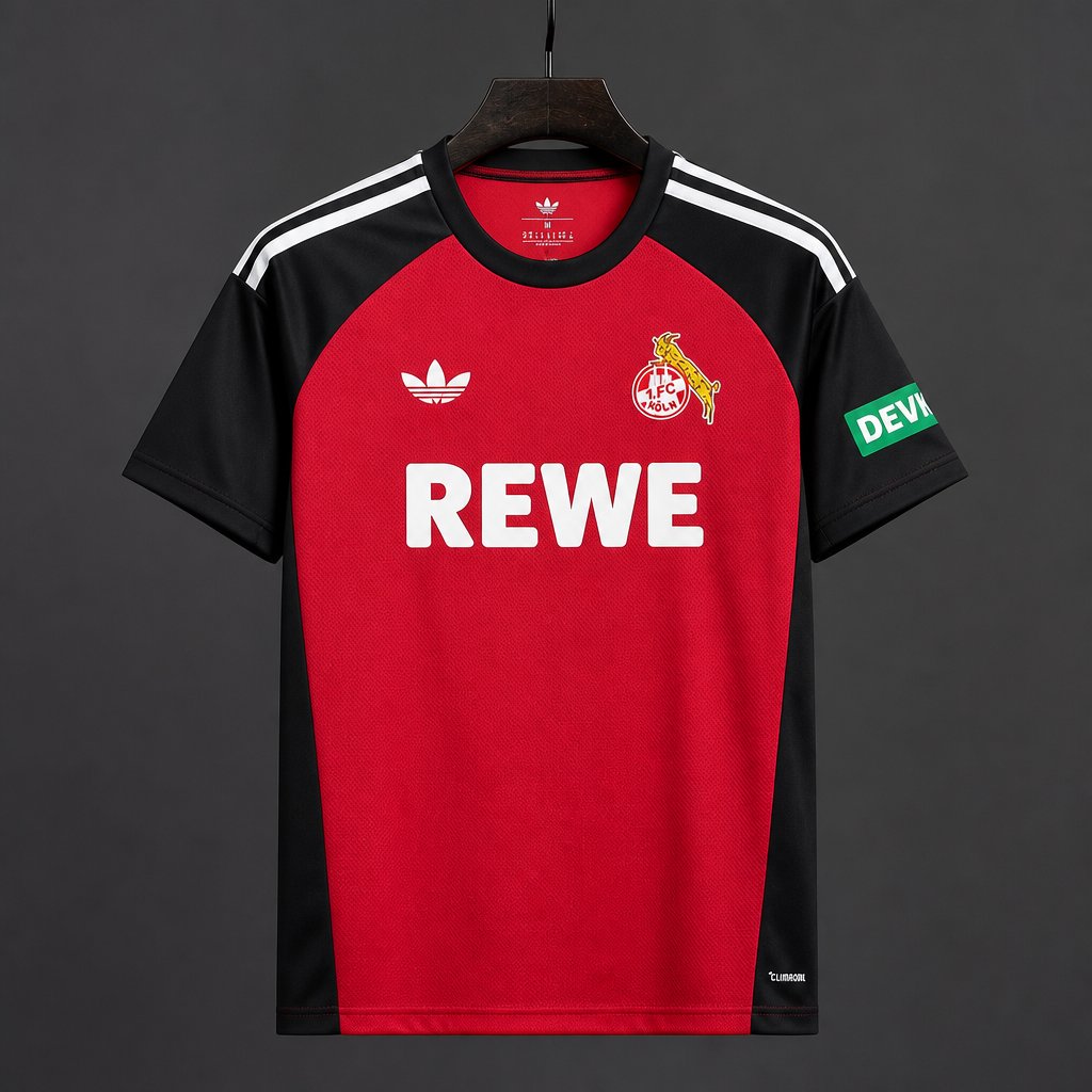 26/27 1. FC Köln Red & Black Home Jersey