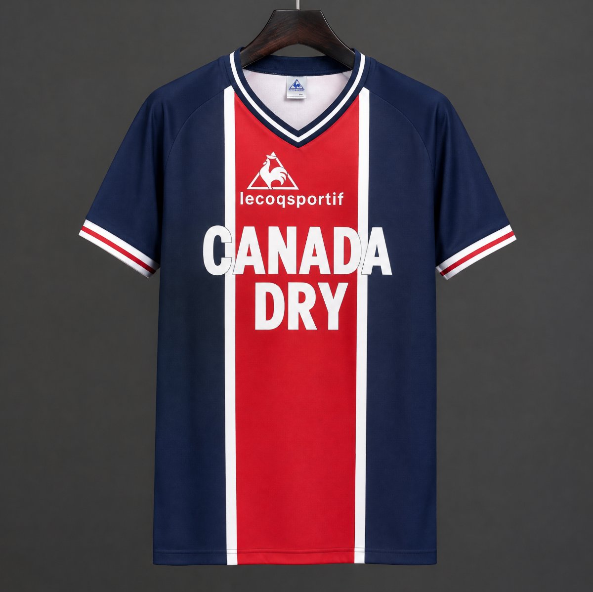 Retro 74/75 PSG Home Cotton Jersey With Velvet Sponsor