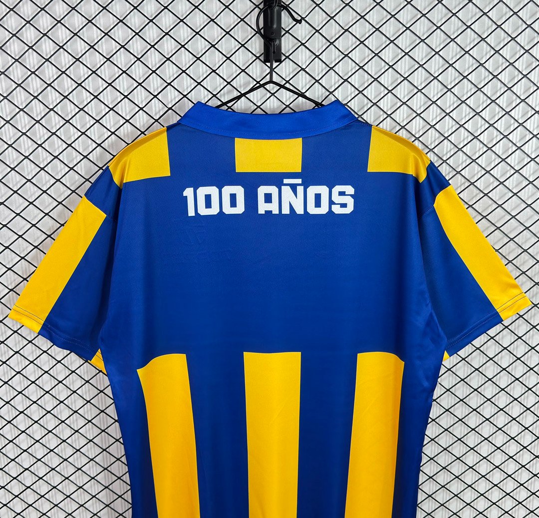 Retro 89/91 Rosario Central Home Blue Yellow Jersey