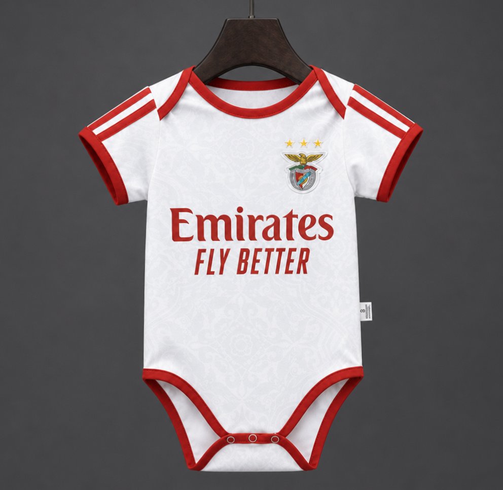 26/27 Benfica Away White Baby Romper Jersey